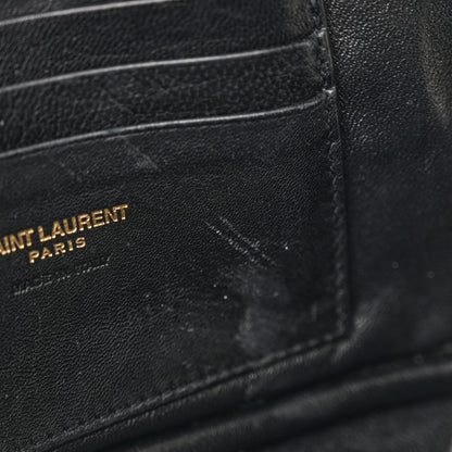 Saint Laurent Grain De Poudre Matelasse Monogram Mini Lou Camera Bag Black 12 of 13