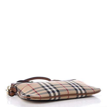 Burberry Horseferry Check Peyton Crossbody Clutch Bag Brown 4 of 6