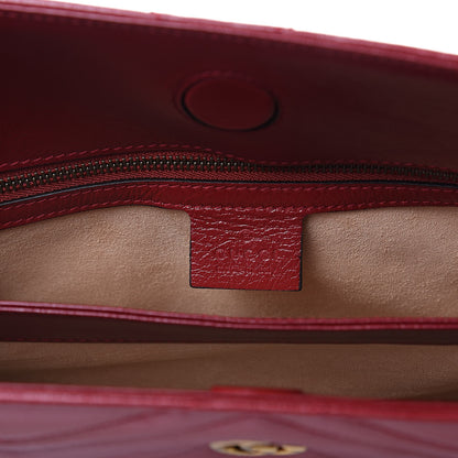 Gucci Azalea Calfskin Matelasse Heart Medium GG Marmont Slim Shoulder Bag Romantic Cerise 6 of 9