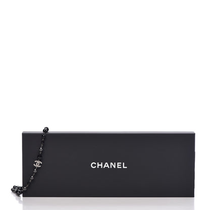 Chanel Ruthenium Pearl Bead CC Long Necklace Black 6 of 6