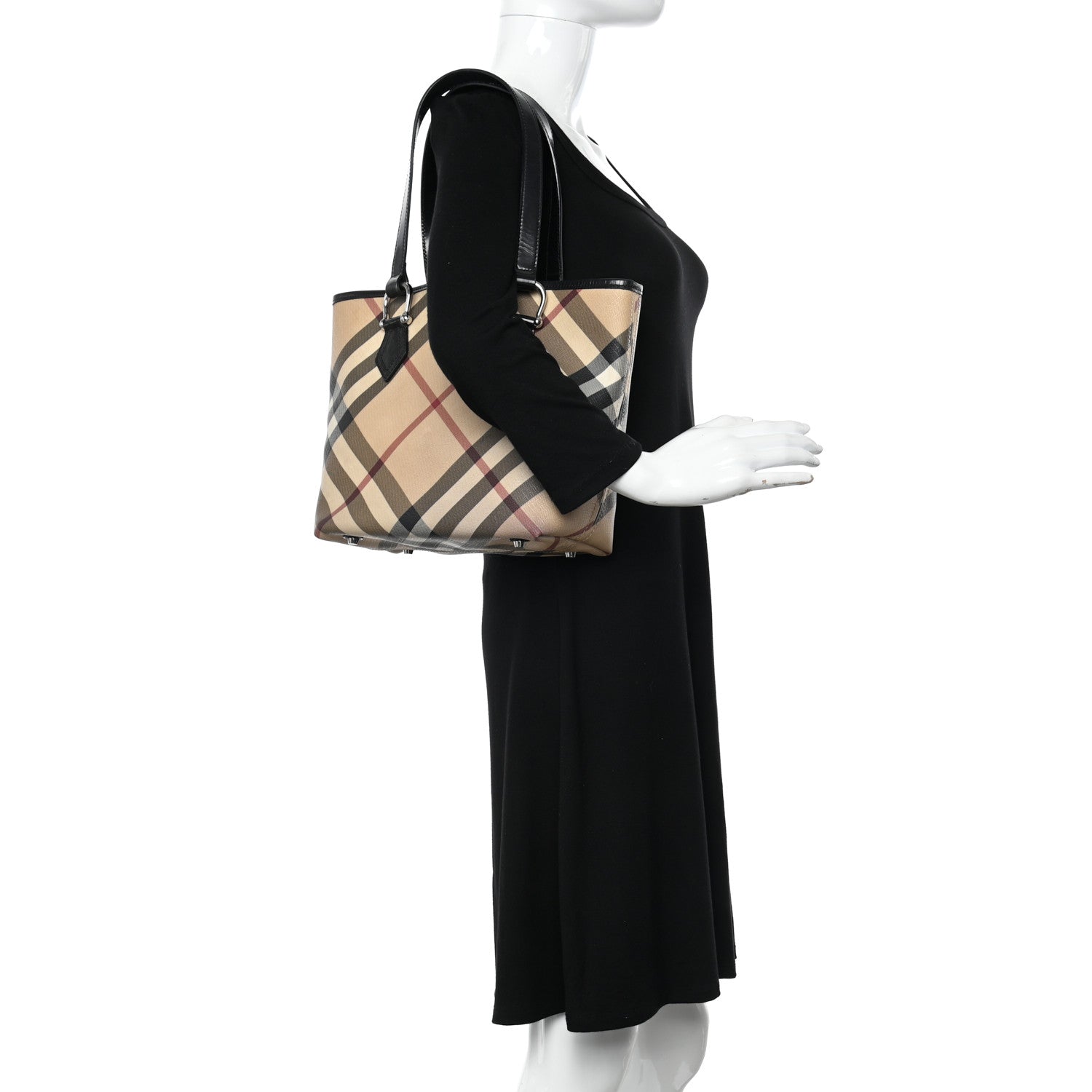 Burberry Nova Check Tote Black 2 of 18
