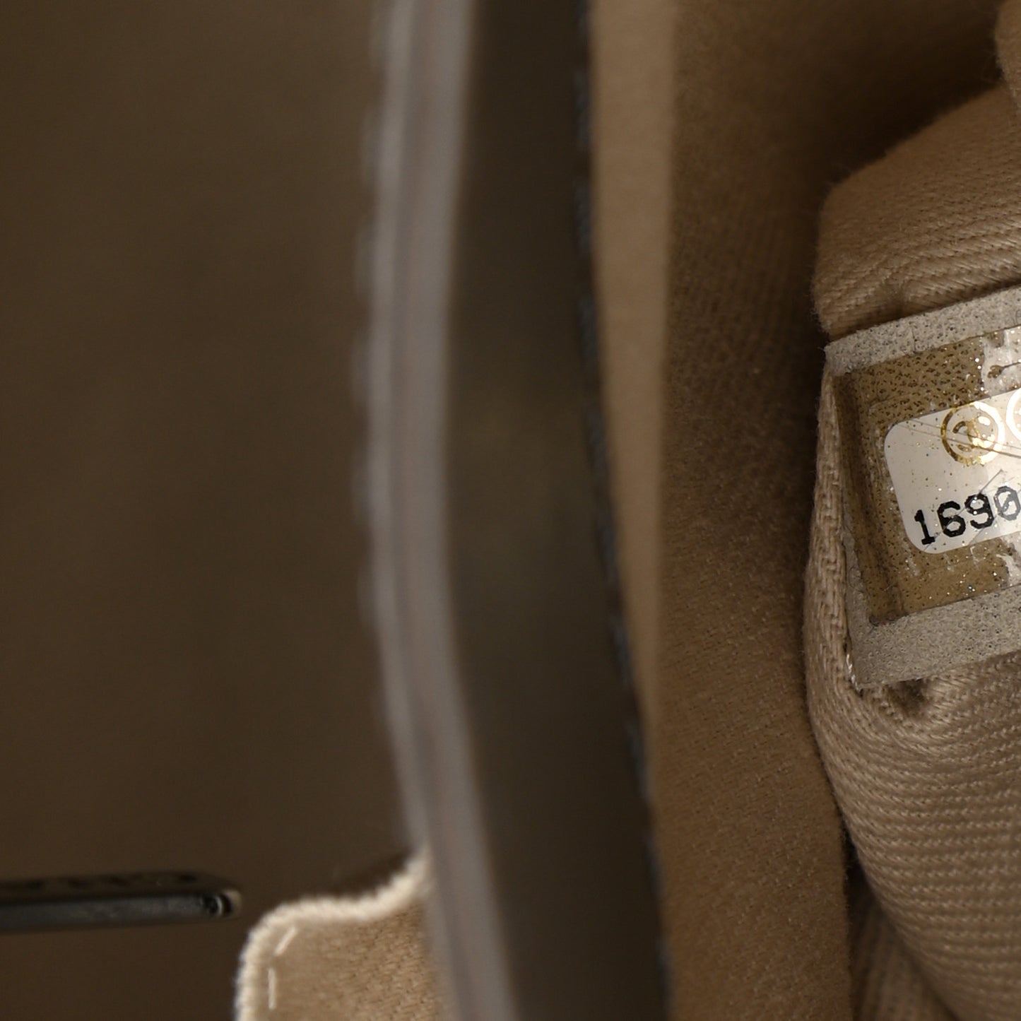 Aged Calfskin Medium Lady Pearly Flap Grey