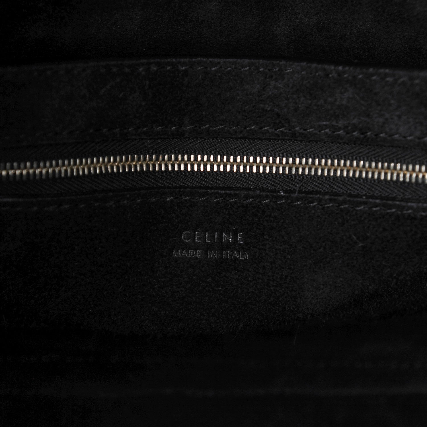 Celine Grained Calfskin Sangle Bucket Bag Black 6 of 6