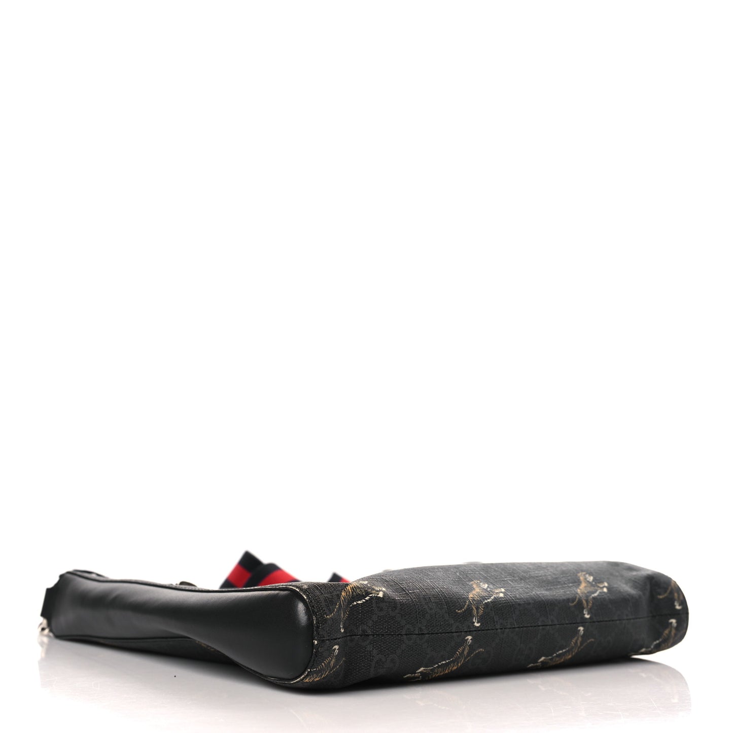 GG Supreme Monogram Tigers Web Messenger Bag Black Multicolor