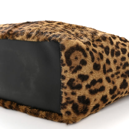 Saint Laurent Pony Hair Nappa Leopard Print Le 5 A 7 Bea Tote Earth Black 10 of 10