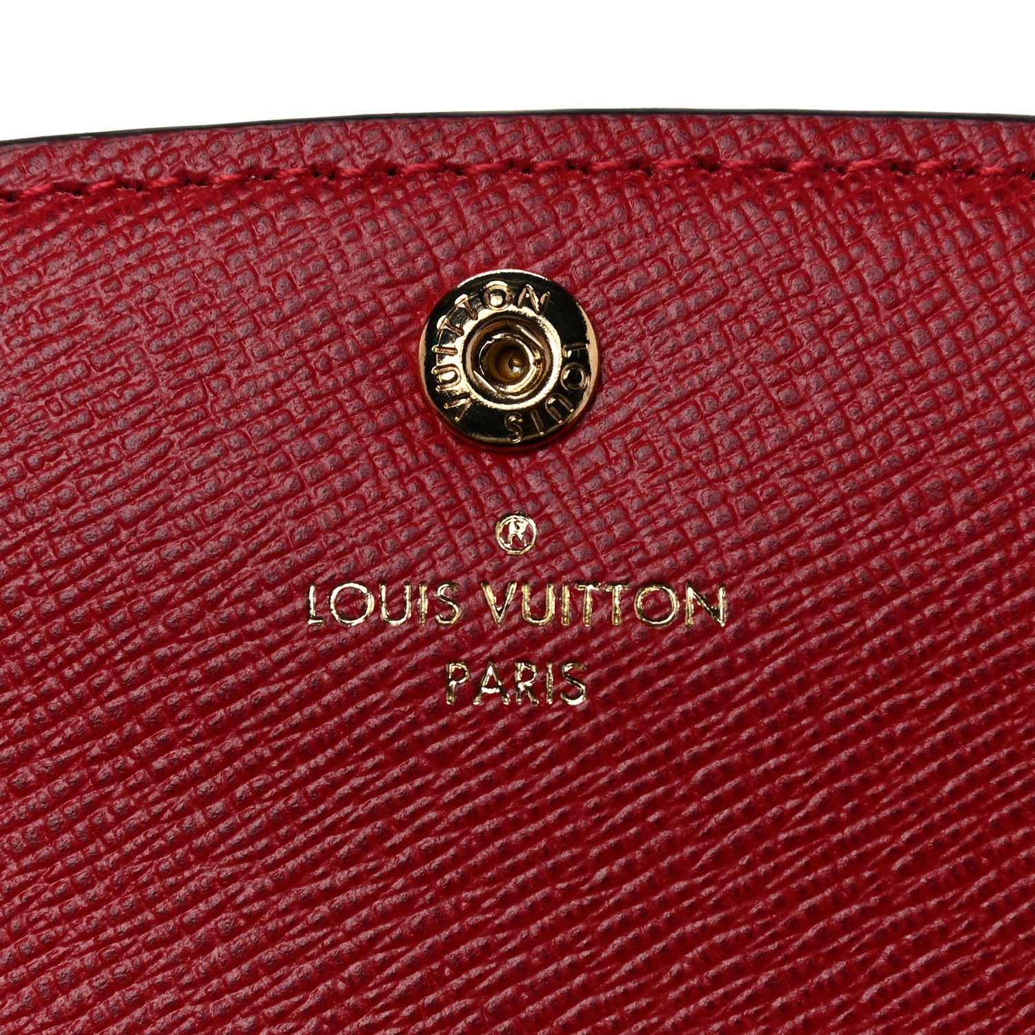 Louis Vuitton Damier Ebene Emilie Wallet Red 6 of 11