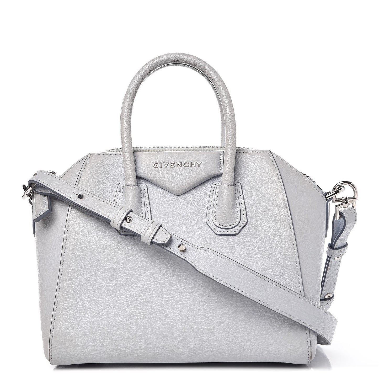 Sugar Goatskin Mini Antigona Light Blue
