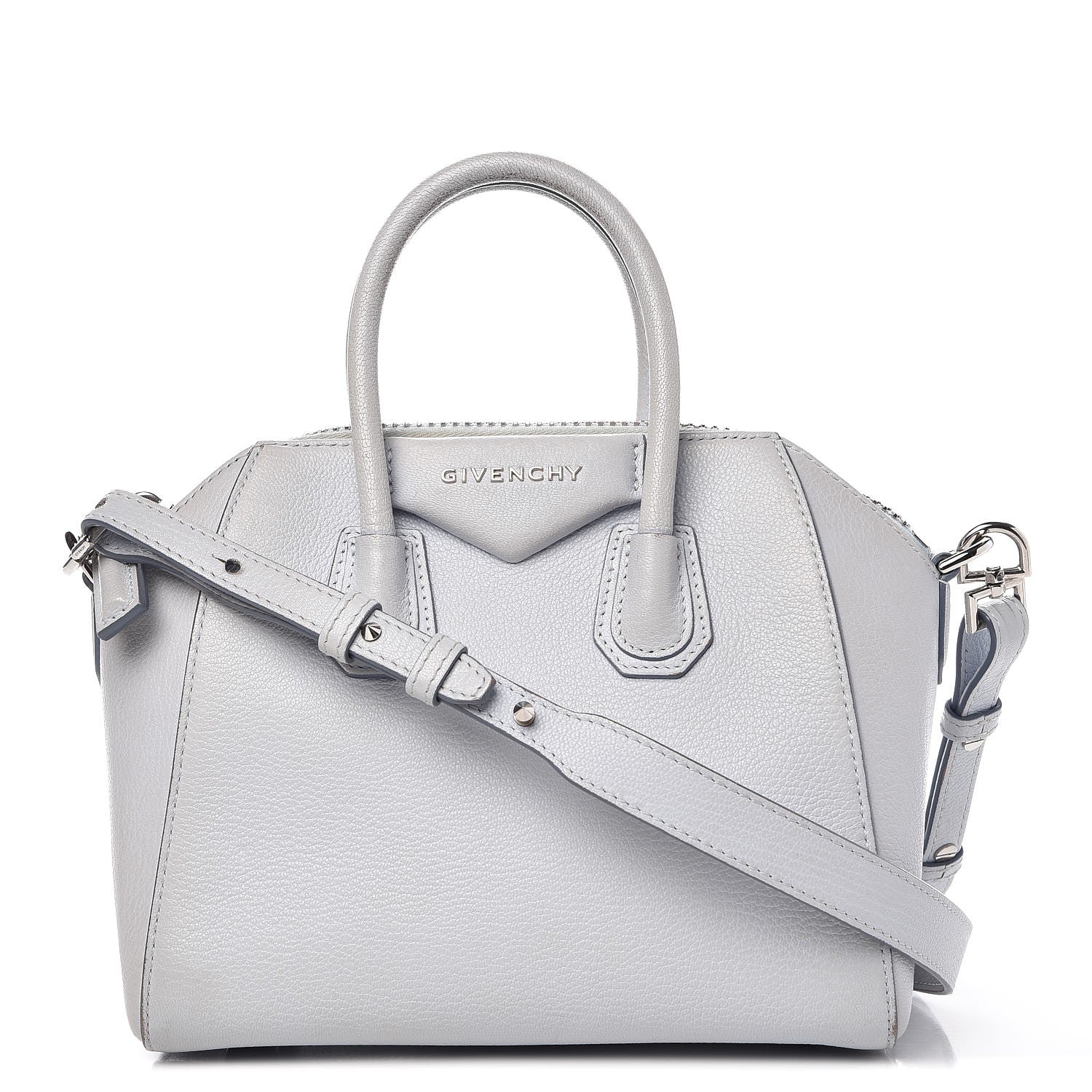 Givenchy Sugar Goatskin Mini Antigona Light Blue 1 of 20