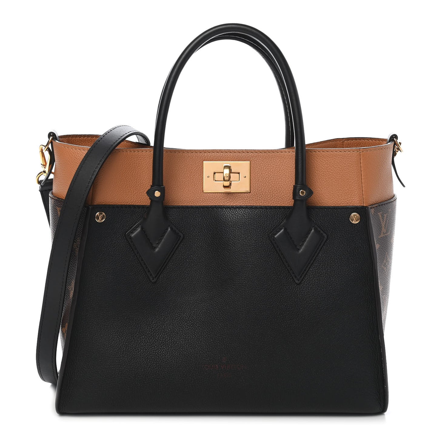 Calfskin Monogram On My Side Black