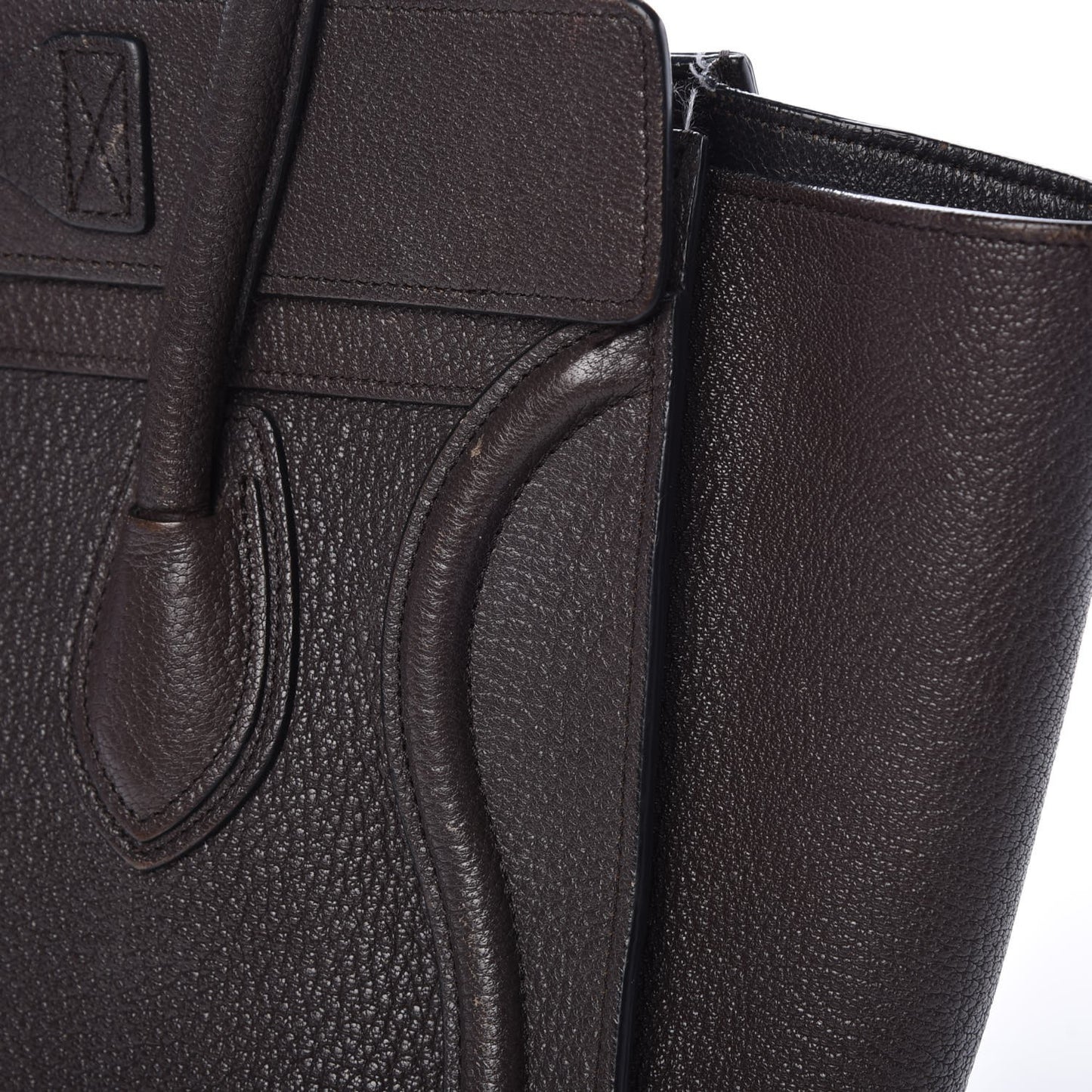 Goatskin Micro Luggage Dark Taupe