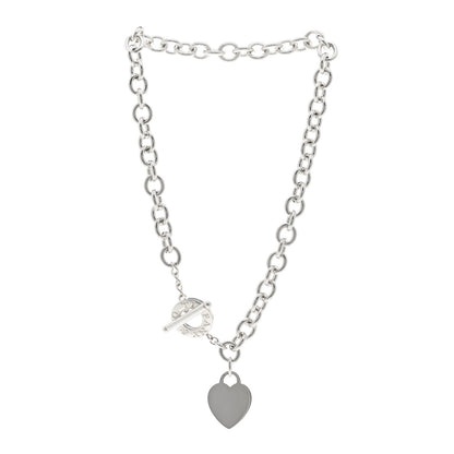 Tiffany Sterling Silver Heart Tag Toggle Necklace 3 of 4