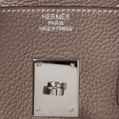 Hermes Taurillon Clemence Birkin 35 Etoupe 8 of 11