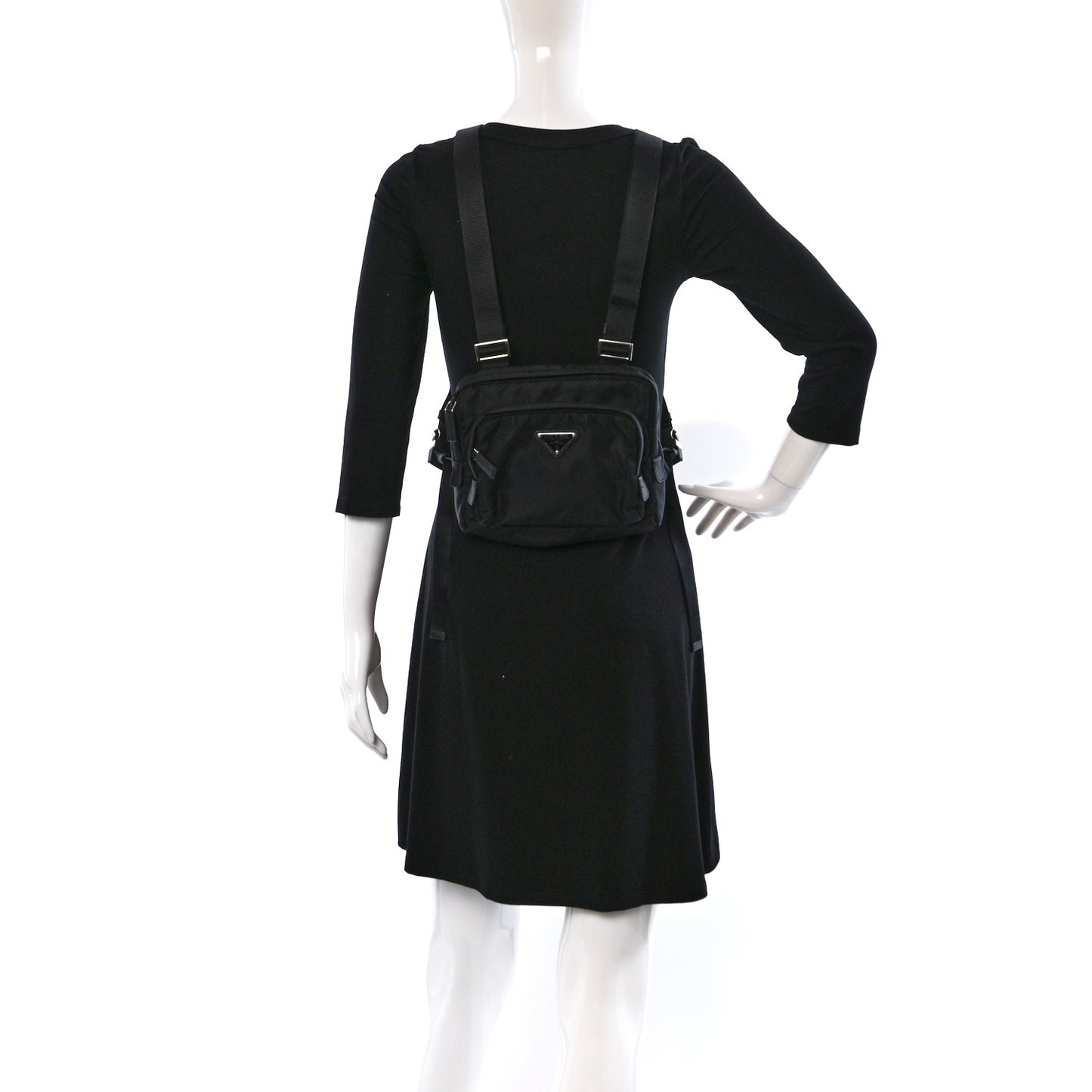 Tessuto Nylon Montagna Harness Bag Black
