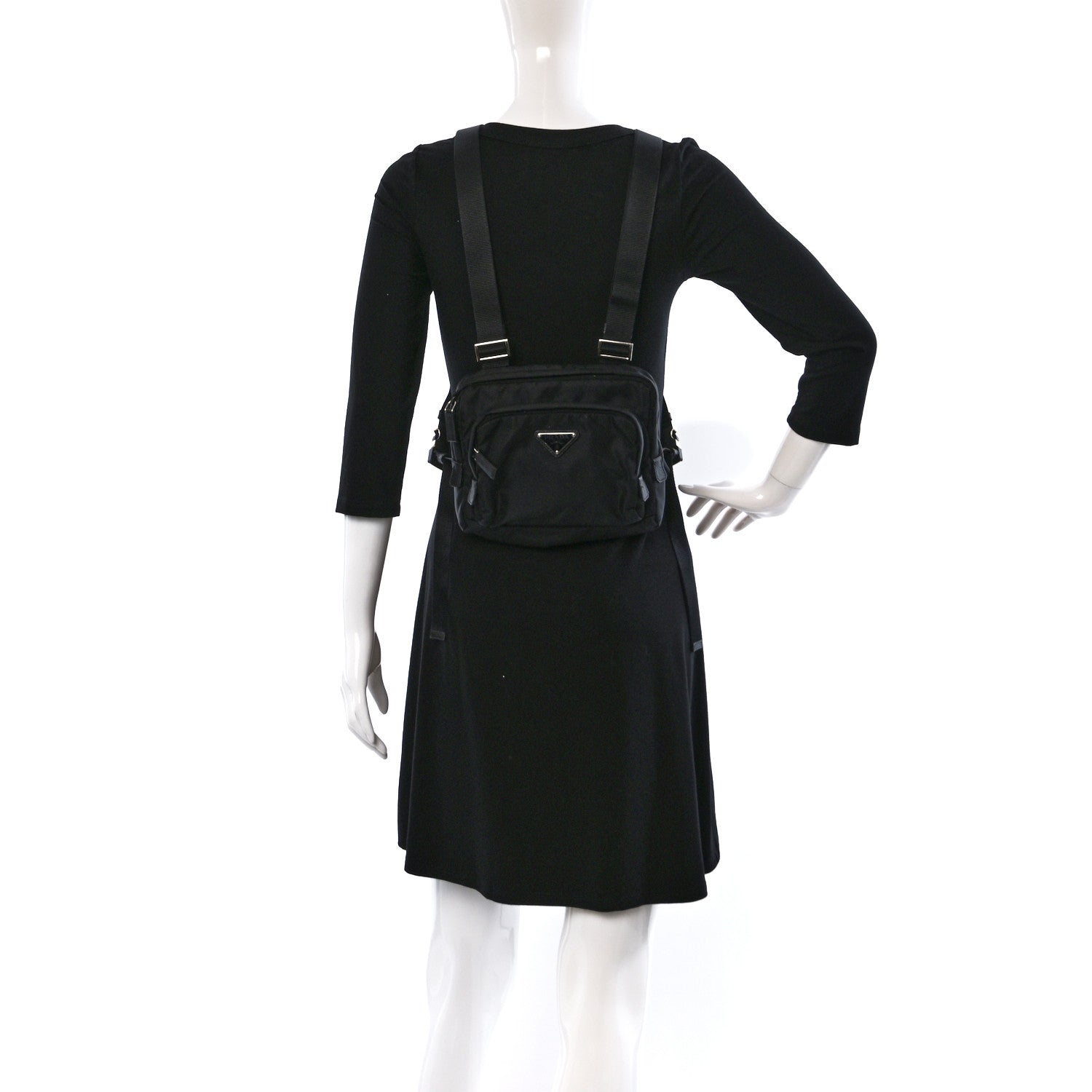 Prada Tessuto Nylon Montagna Harness Bag Black 3 of 11