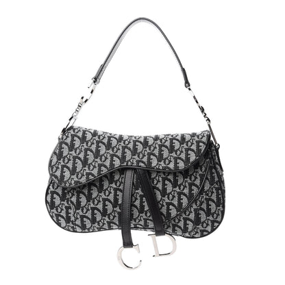 Christian Dior Monogram Double Saddle Bag Black 1 of 10