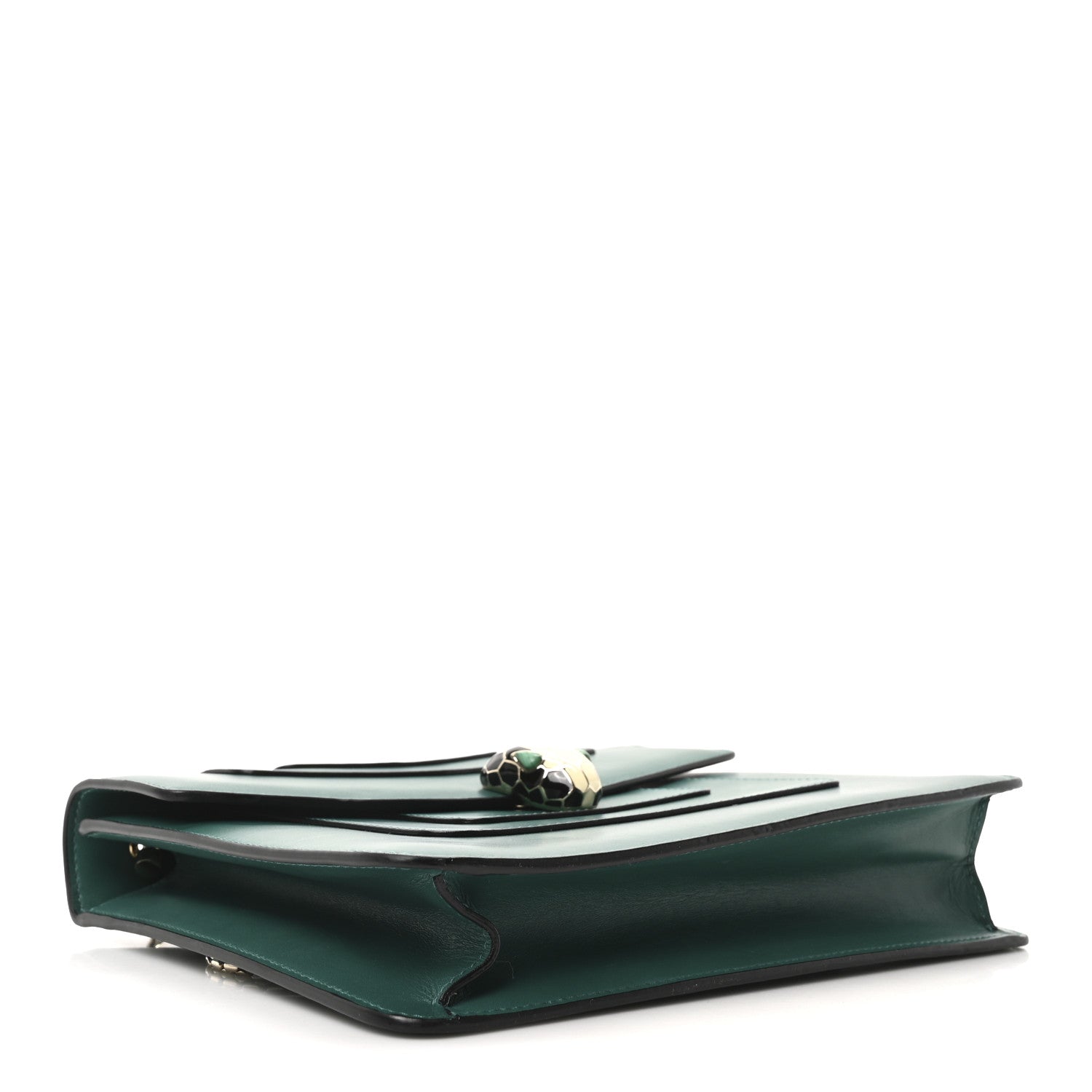 Bulgari Calfskin Serpenti Forever Snake Strap Crossbody Bag Emerald Green 4 of 9