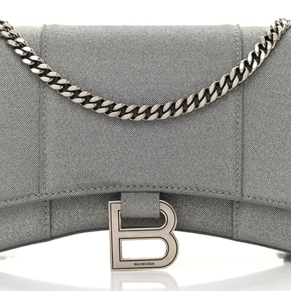 Balenciaga Glitter Fabric Hourglass Chain Bag Grey 7 of 14