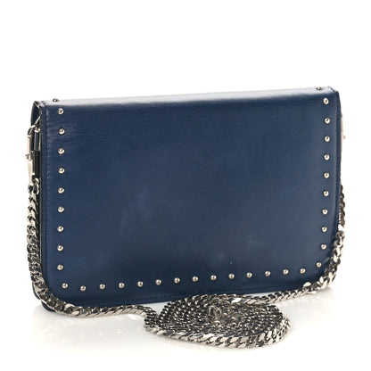 Givenchy Calfskin Studded Pandora Chain Wallet Navy 3 of 10