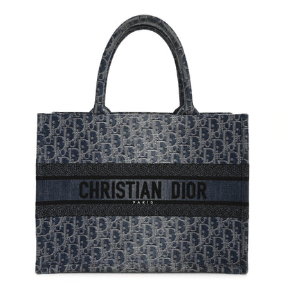 Christian Dior Oblique Denim Medium Book Tote Blue 1 of 11