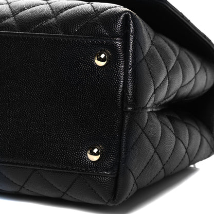 Chanel Caviar Quilted Small Coco Handle Flap Black 9 of 9