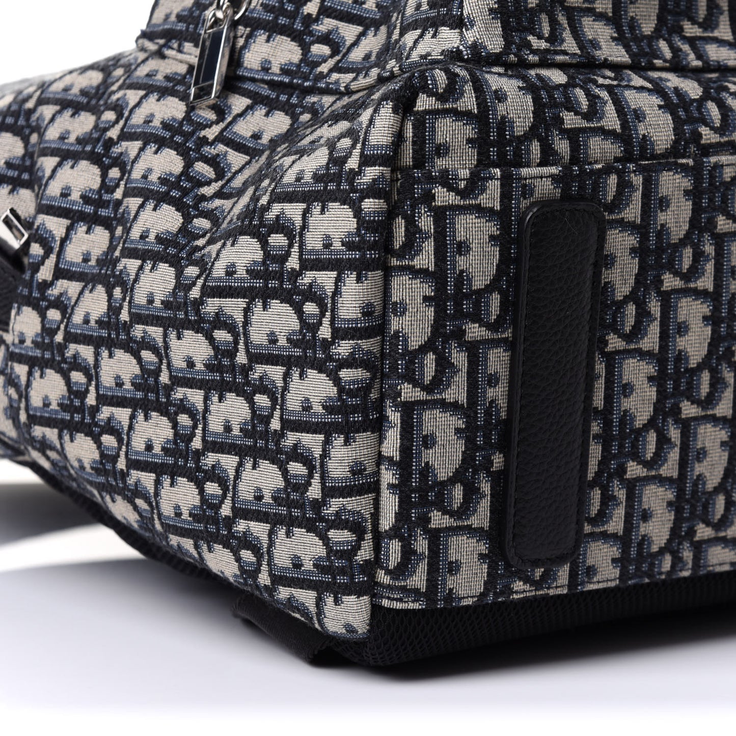 Oblique Calfskin Rider Backpack Beige Black