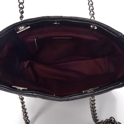 Chanel Glazed Calfskin Quilted Front Pocket Tote Black 5 of 7