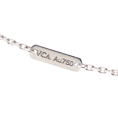 Van Cleef & Arpels 18K White Gold Diamond Vintage Alhambra Pendant Necklace 5 of 6