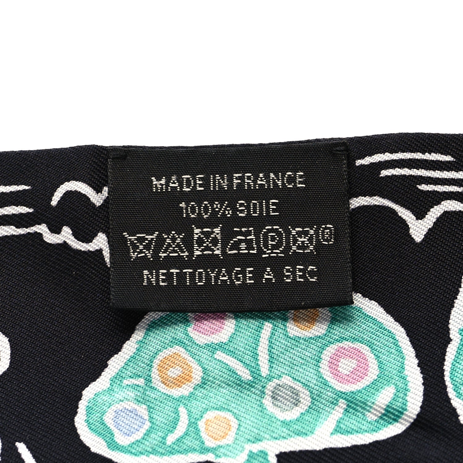 Hermes Silk Isola Di Primavera Twilly Black Vert Rose 3 of 4