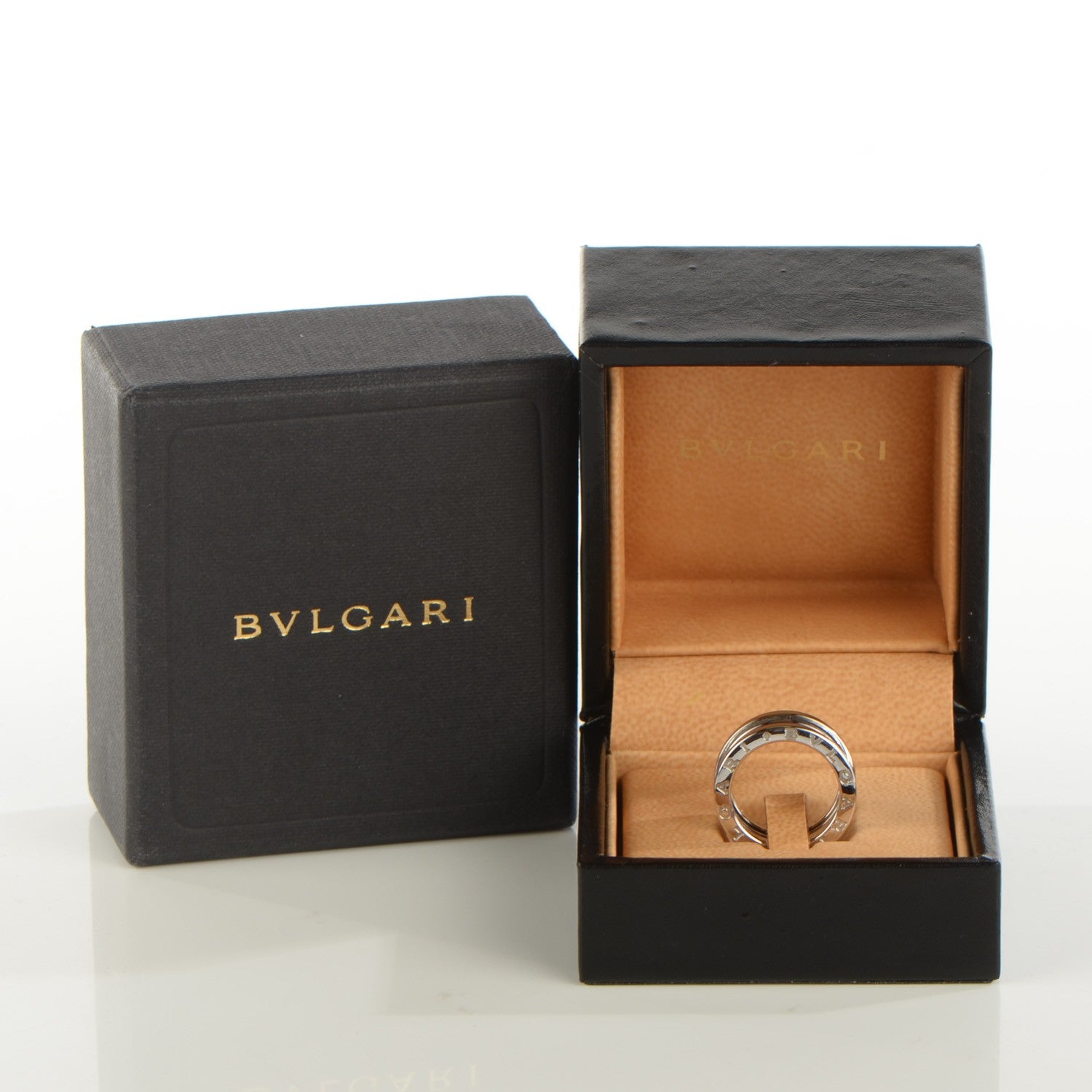 Bulgari 18K White Gold B.Zero1 3 Band Ring 49 4.75 6 of 6