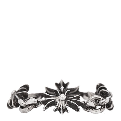 Chrome Hearts Sterling Silver Tiny E CH Cross Chain Ring 51 5.75 3 of 4