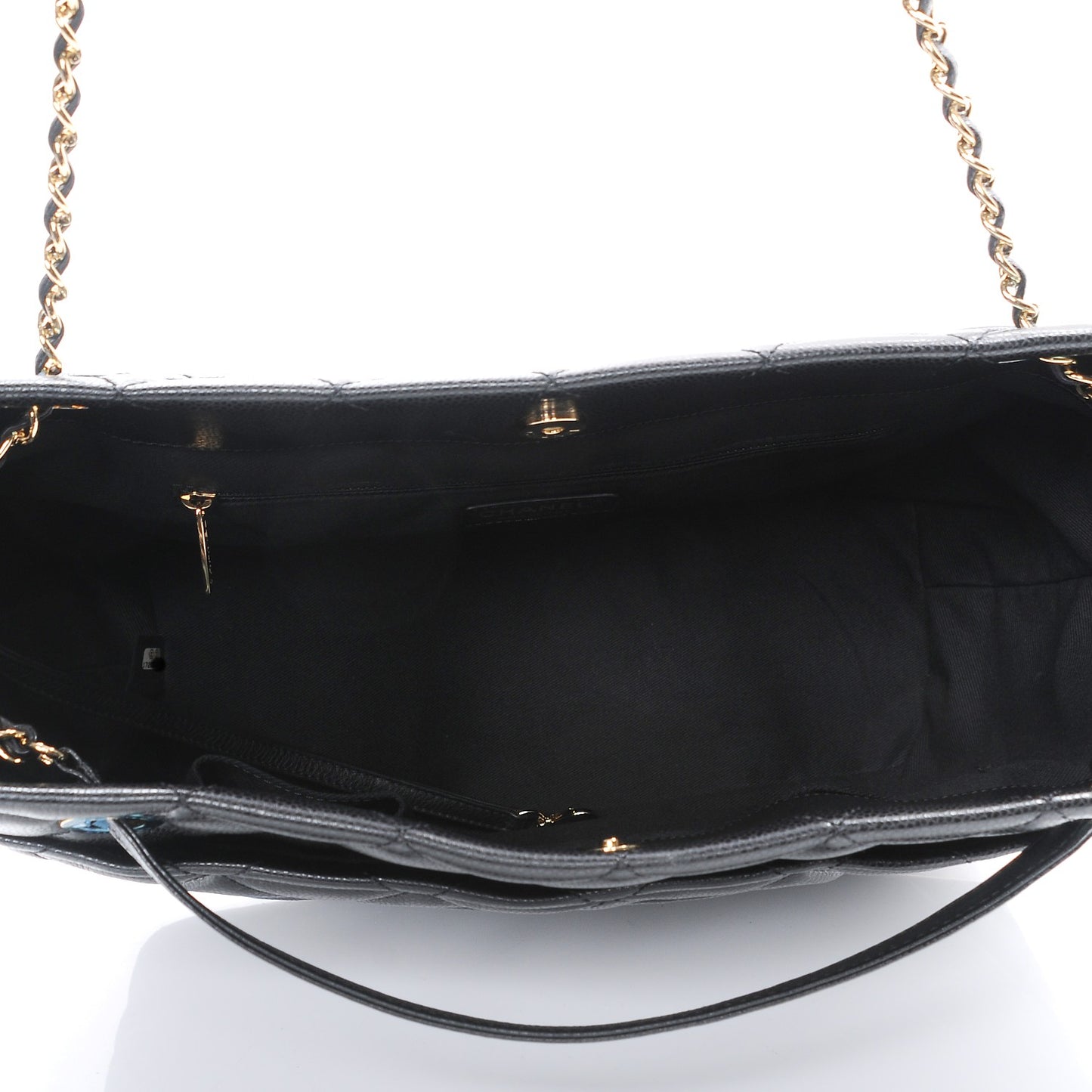 Caviar Quilted Timeless CC Soft Tote Black