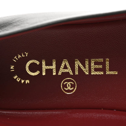Chanel Goatskin CC Mocassin Loafers 38.5 Black 7 of 9