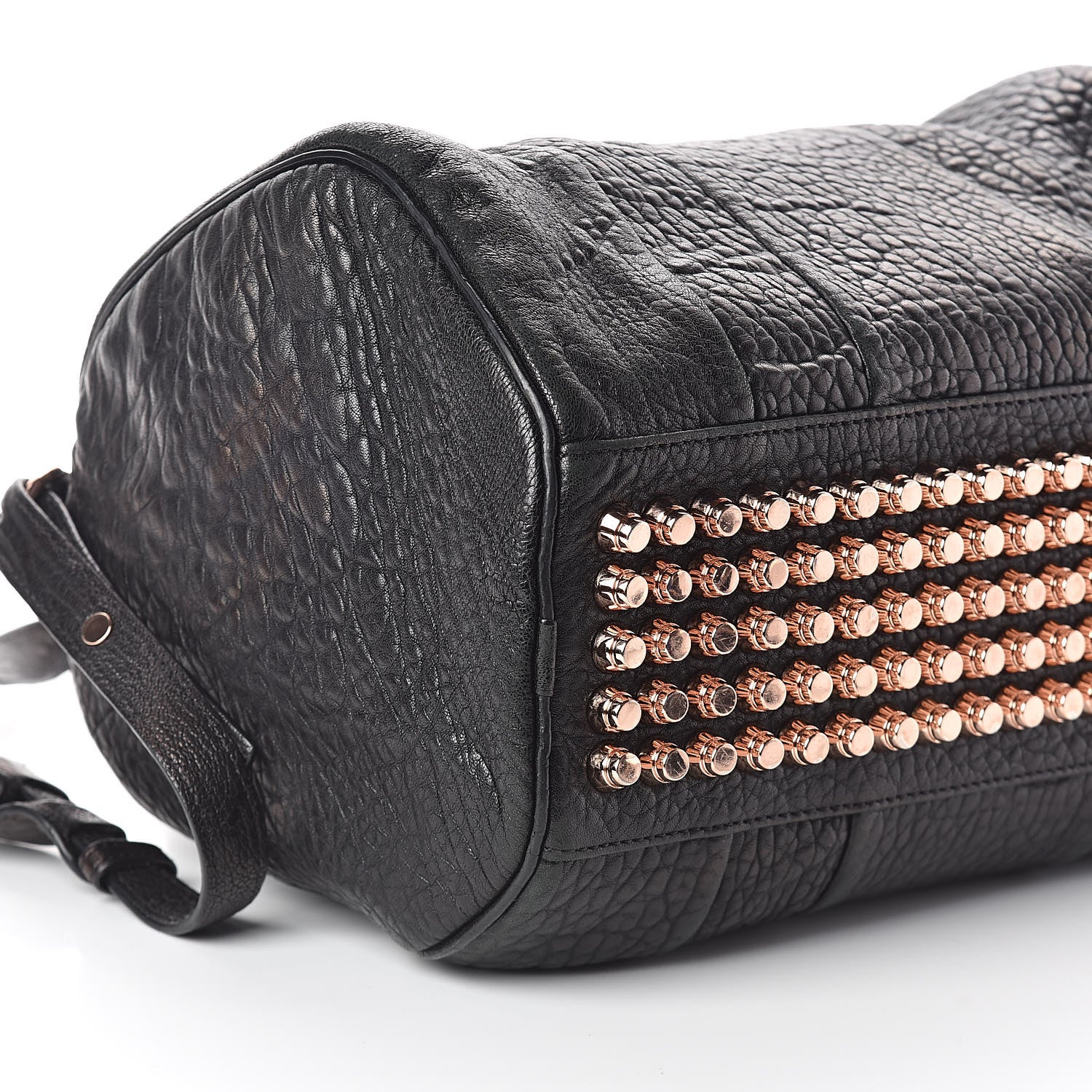 Alexander Wang Pebbled Lambskin Rocco Black Rose Gold Hardware 8 of 9