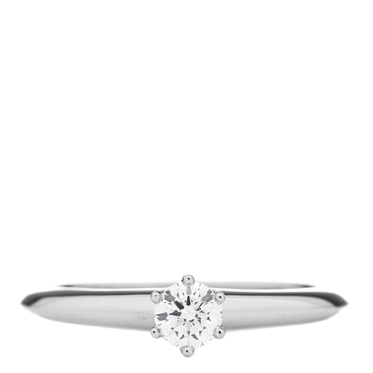 Tiffany Platinum Diamond .20ct Solitaire Engagement Ring 49 5 1 of 8