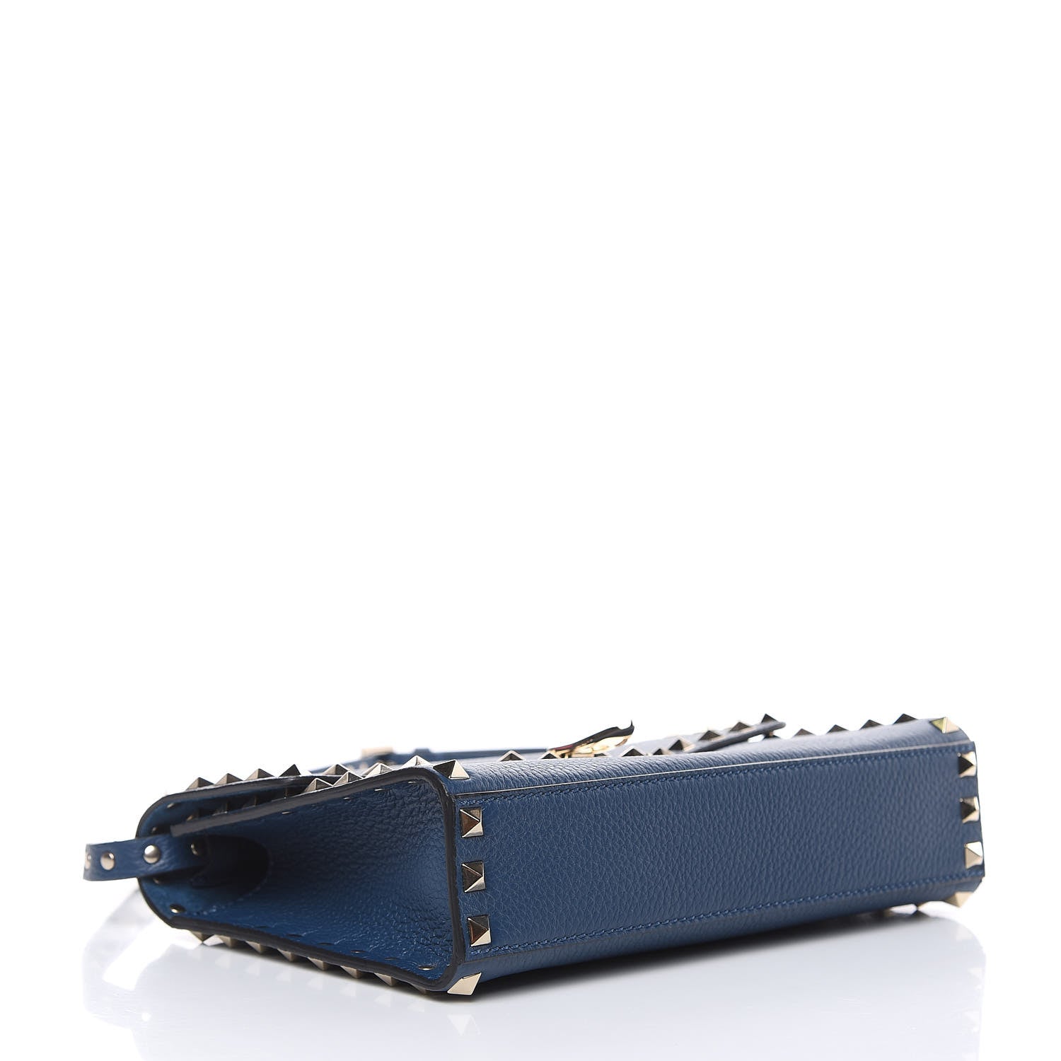 Valentino Garavani Pebbled Calfskin Medium Rockstud Flip Lock Crossbody Bag Peacock 4 of 8