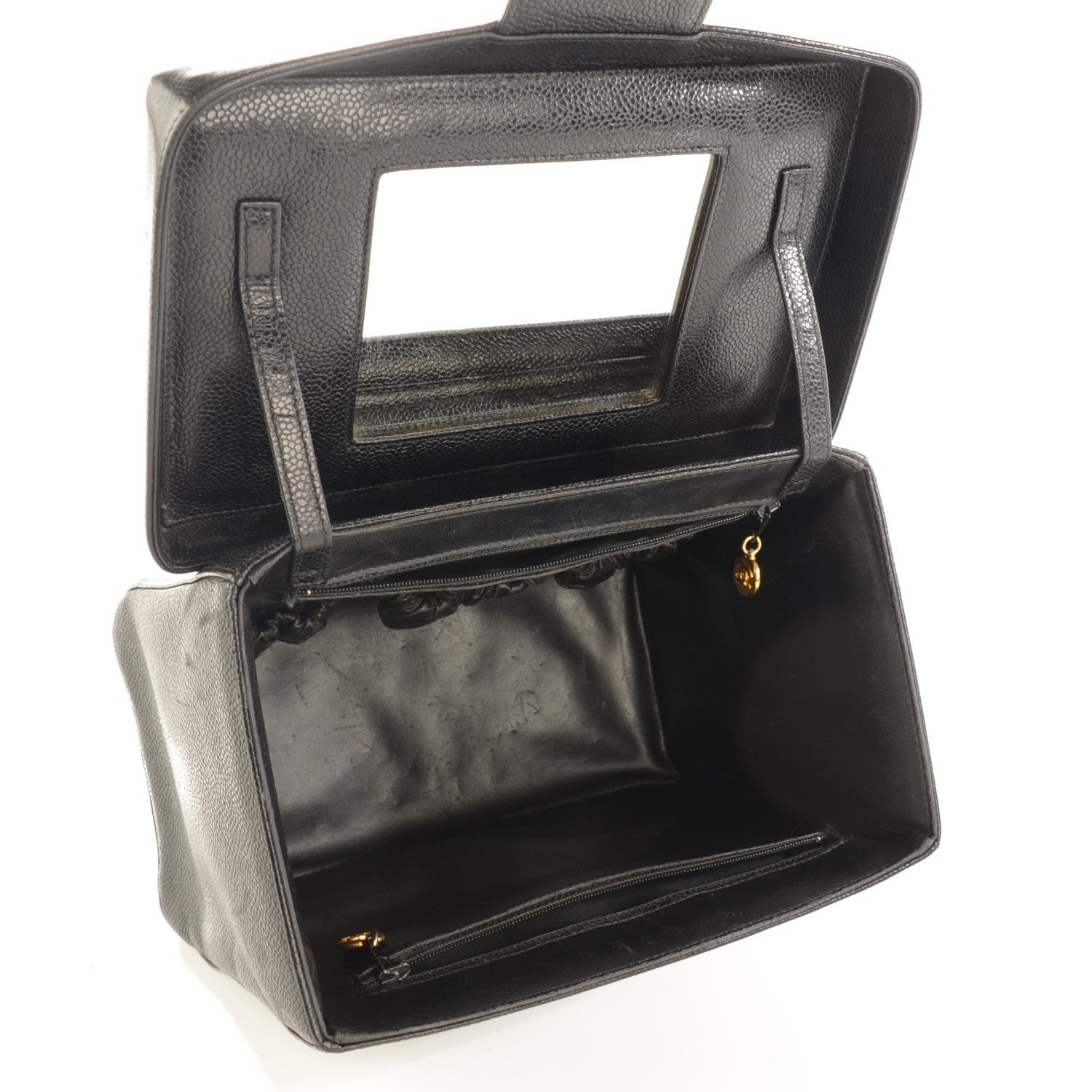 Chanel Caviar CC Vanity Cosmetic Case Black 5 of 9