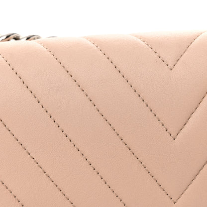 Chanel Calfskin Chevron Quilted Medium Boy Flap Beige 16 of 16