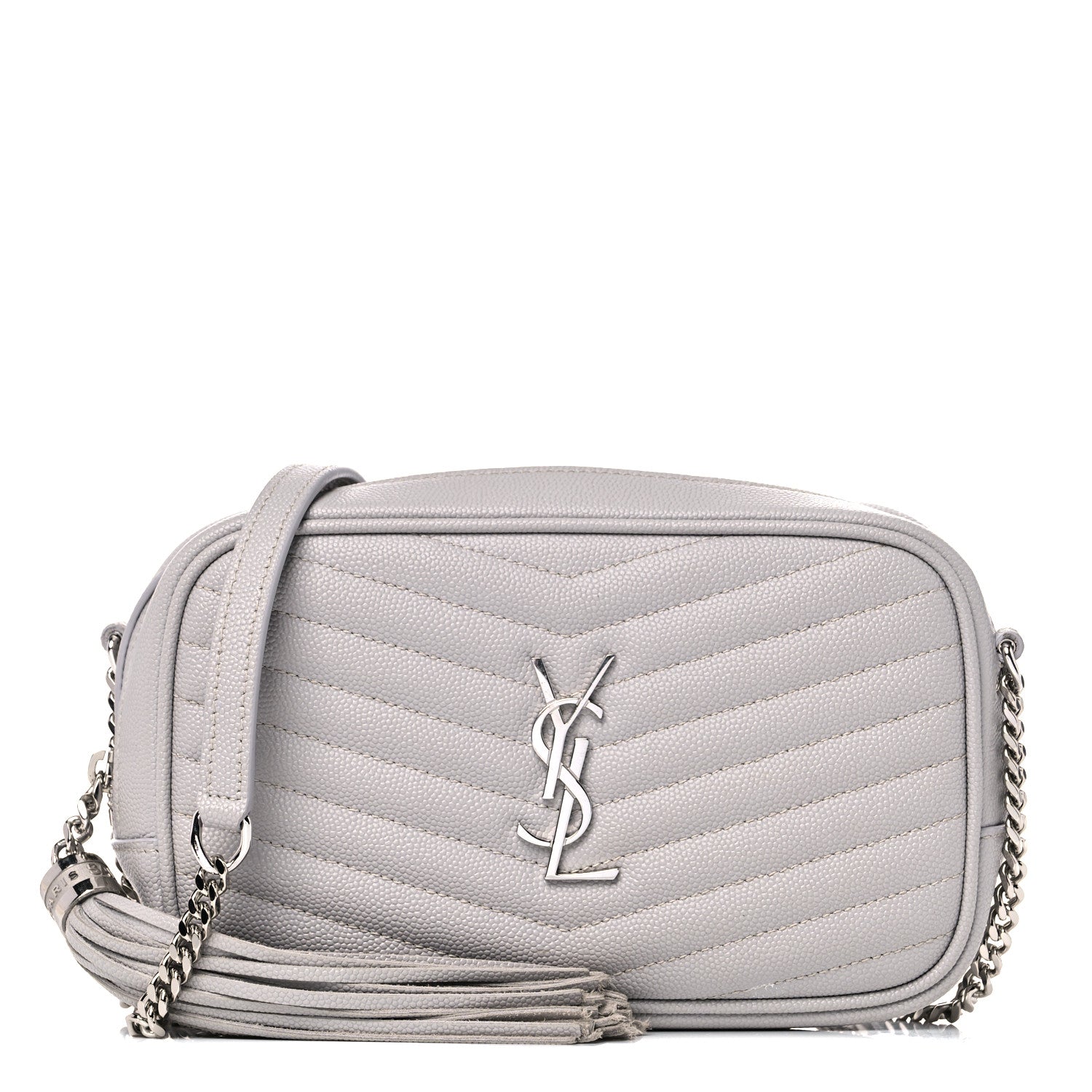 Saint Laurent Grain De Poudre Matelasse Monogram Mini Lou Camera Bag Granite 1 of 11