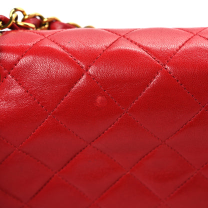 Chanel Lambskin Quilted Small Double Flap Red 13 of 14
