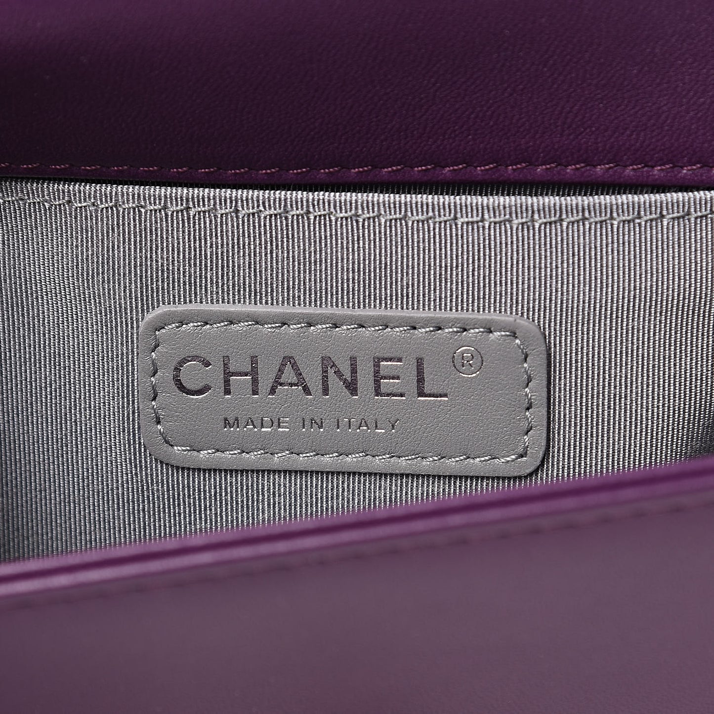 Velvet Quilted Small Boy Flap Purple