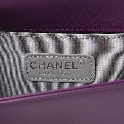 Chanel Velvet Quilted Small Boy Flap Purple 6 of 12