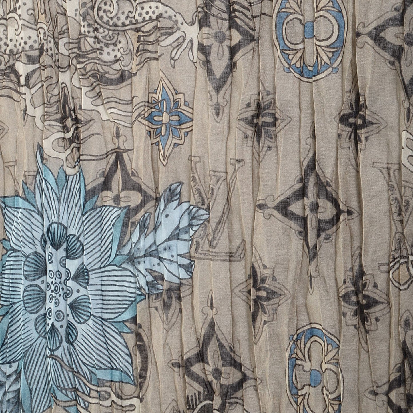 Cotton Etole Tattoo Scarf Kaki