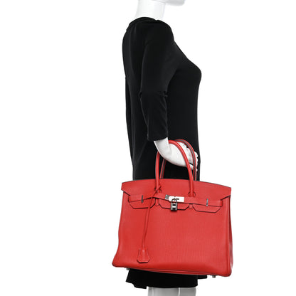 Hermes Togo BIRKIN 35 Geranium 2 of 12