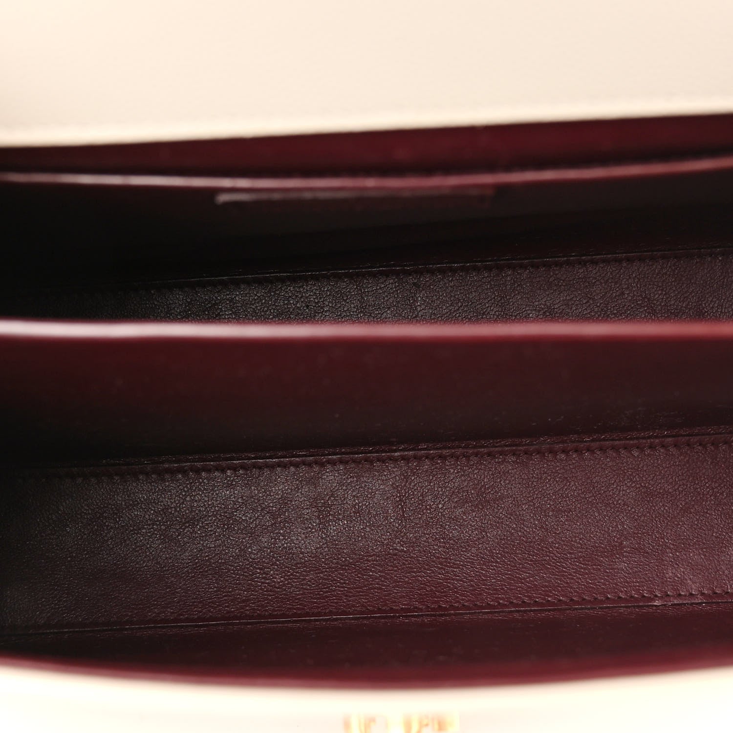 Saint Laurent Smooth Calfskin Medium Classic Monogram Cassandra Top Handle Crema Soft Rouge Legion 6 of 15