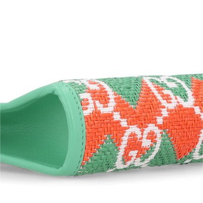 Gucci Raffia GG Monogram Miami Case Green Orange 9 of 10