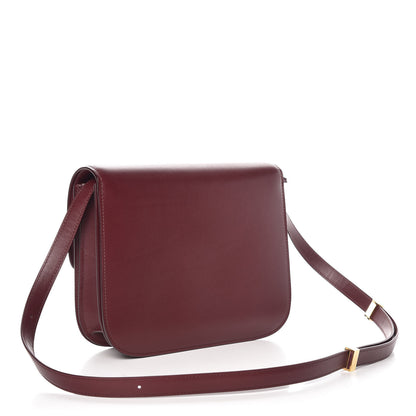 Celine Box Calfskin Medium Classic Box Flap Bag Burgundy 3 of 12