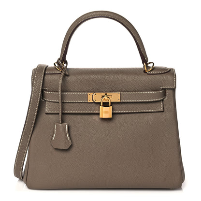 Hermes Togo Kelly Retourne 28 Etoupe 1 of 40