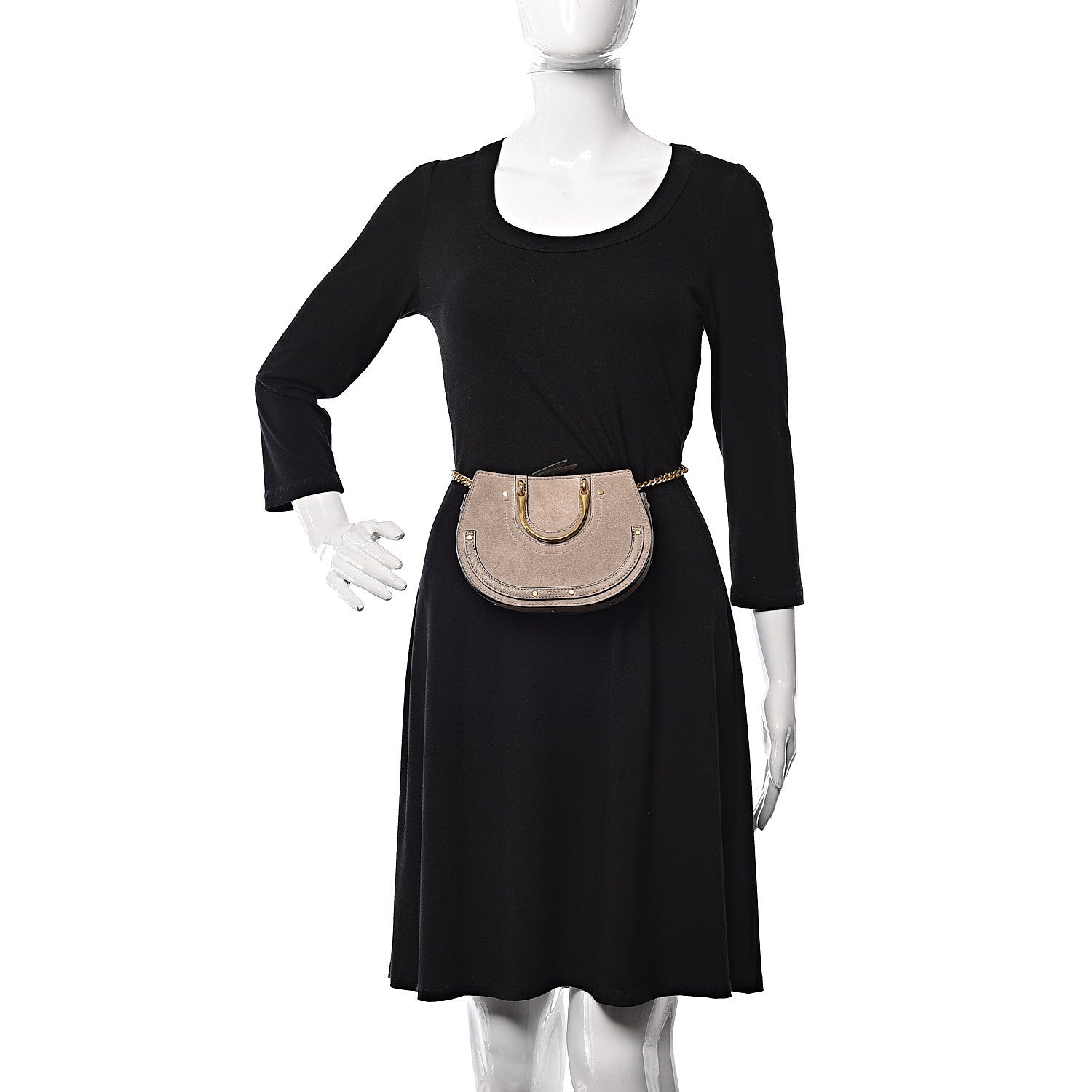 Chloe Calfskin Suede Mini Pixie Signature Belt Bag Motty Grey 2 of 10