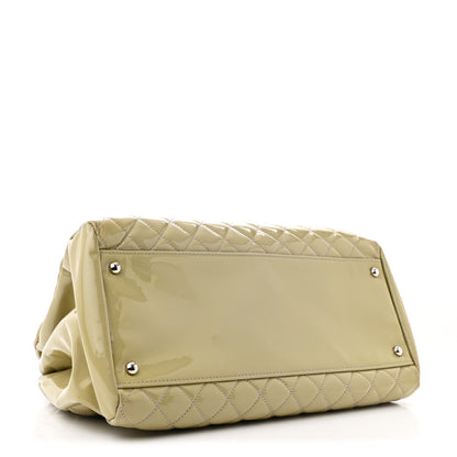 Chanel Patent Quilted Large Just Mademoiselle Bowling Bag Light Green 4 of 13
