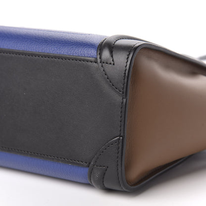 Celine Smooth Drummed Calfskin Nano Tri-Color Luggage Indigo 6 of 9